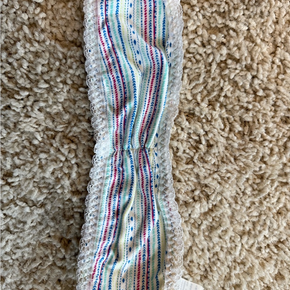 Colorful Striped Lace Bandeau